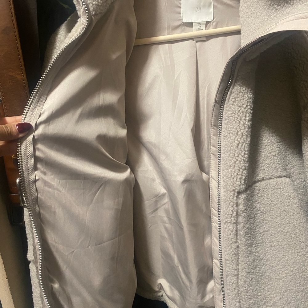 H&M Cream Teddy Jacket - Picture 3 of 3